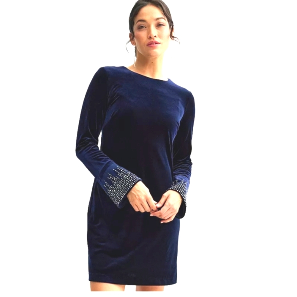 Women's Harper Rose Bell Sleeve Shift Short Dress Navy Size 16
